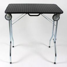 Stůl trimovací skládací s kolečky 90 x 55 x 85 cm, černý