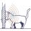 Dvířka pro kočku Swing Microchip hnědá 22,5 x 16,2 x 25,2 cm