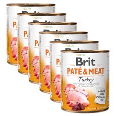 Konzerva Brit Paté & Meat Turkey 6 x 800 g