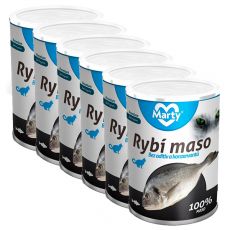 Konzerva pro kočky MARTY Premium Fish 6 x 400 g