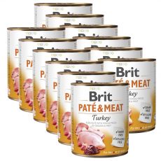Konzerva Brit Paté & Meat Turkey 12 x 800 g