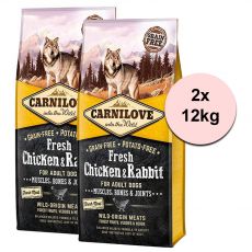 CARNILOVE Fresh Chicken & Rabbit 2 x 12 kg