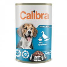 Konzerva Calibra Dog Adult kachna a rýže 1240 g